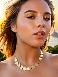 Addie Mcgregor a Swiss 19 year old woman poses topless in Rio de Janeiro's sunset